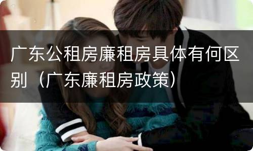 广东公租房廉租房具体有何区别（广东廉租房政策）