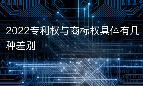 2022专利权与商标权具体有几种差别