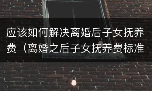 应该如何解决离婚后子女抚养费（离婚之后子女抚养费标准）