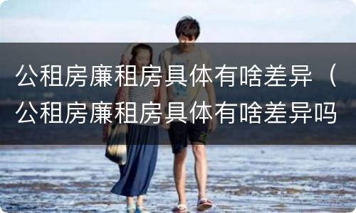 公租房廉租房具体有啥差异（公租房廉租房具体有啥差异吗）