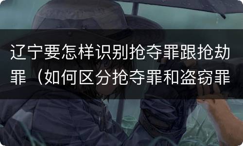 辽宁要怎样识别抢夺罪跟抢劫罪（如何区分抢夺罪和盗窃罪）