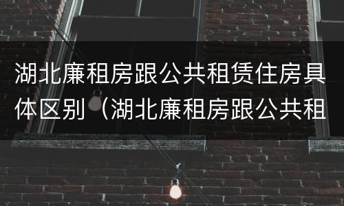 湖北廉租房跟公共租赁住房具体区别（湖北廉租房跟公共租赁住房具体区别在哪）