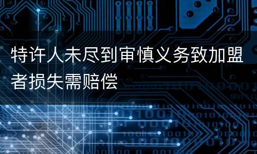 特许人未尽到审慎义务致加盟者损失需赔偿