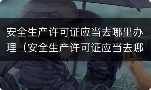 安全生产许可证应当去哪里办理（安全生产许可证应当去哪里办理手续）