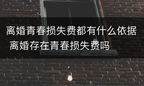 离婚青春损失费都有什么依据 离婚存在青春损失费吗