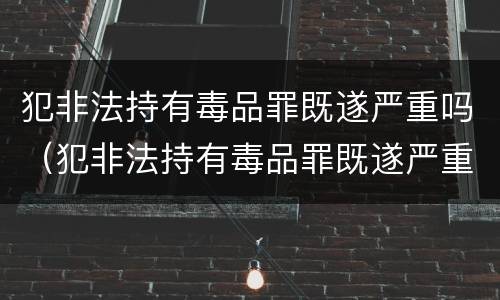 犯非法持有毒品罪既遂严重吗（犯非法持有毒品罪既遂严重吗）