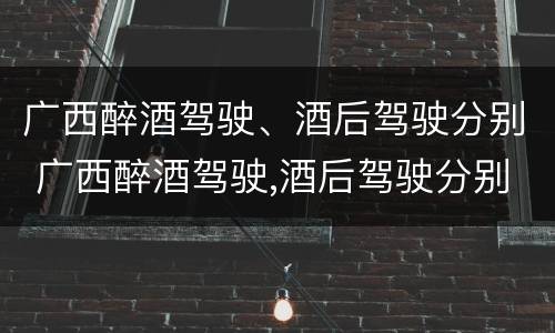 广西醉酒驾驶、酒后驾驶分别 广西醉酒驾驶,酒后驾驶分别处罚