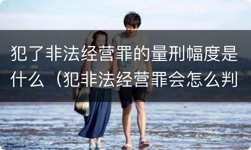 犯了非法经营罪的量刑幅度是什么（犯非法经营罪会怎么判罪）
