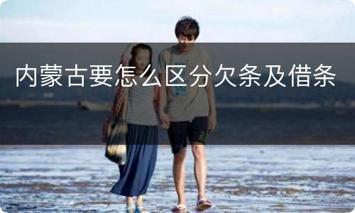 内蒙古要怎么区分欠条及借条