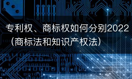 专利权、商标权如何分别2022（商标法和知识产权法）