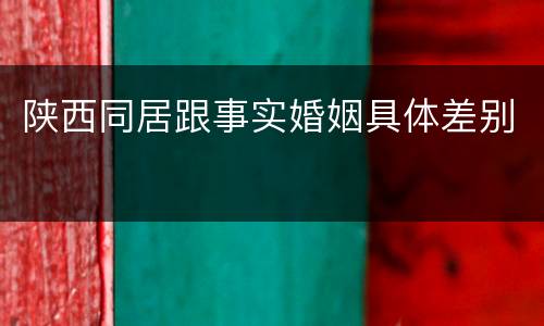 陕西同居跟事实婚姻具体差别
