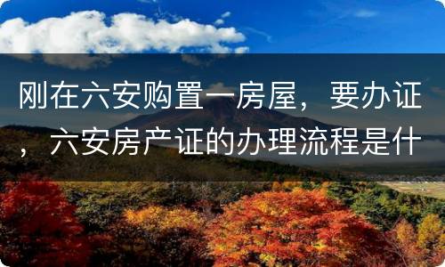 刚在六安购置一房屋，要办证，六安房产证的办理流程是什么