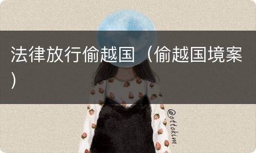 法律放行偷越国（偷越国境案）