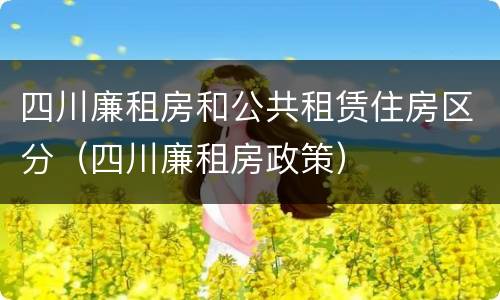四川廉租房和公共租赁住房区分（四川廉租房政策）