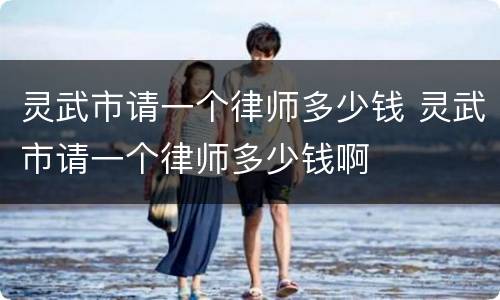 灵武市请一个律师多少钱 灵武市请一个律师多少钱啊