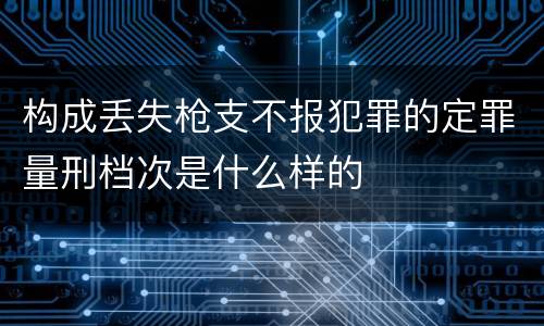 构成丢失枪支不报犯罪的定罪量刑档次是什么样的