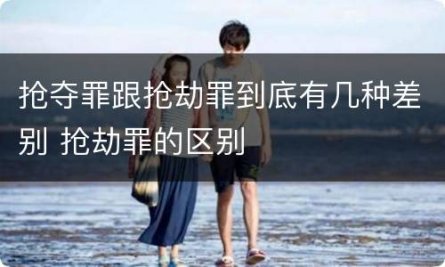 抢夺罪跟抢劫罪到底有几种差别 抢劫罪的区别