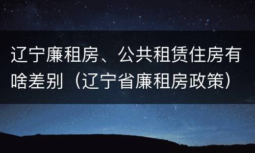 辽宁廉租房、公共租赁住房有啥差别（辽宁省廉租房政策）