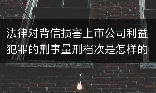 法律对背信损害上市公司利益犯罪的刑事量刑档次是怎样的