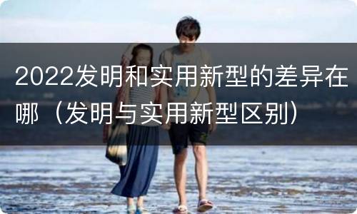2022发明和实用新型的差异在哪（发明与实用新型区别）