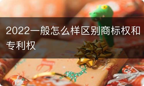 2022一般怎么样区别商标权和专利权