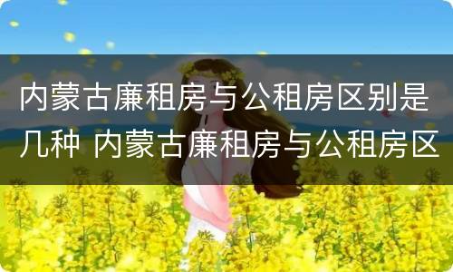 内蒙古廉租房与公租房区别是几种 内蒙古廉租房与公租房区别是几种标准