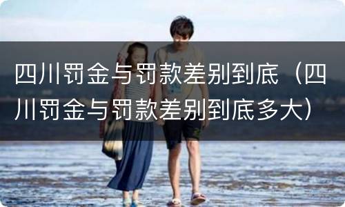 四川罚金与罚款差别到底（四川罚金与罚款差别到底多大）