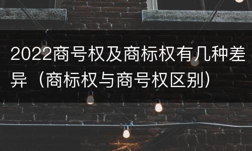 2022商号权及商标权有几种差异（商标权与商号权区别）