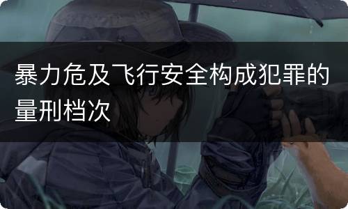 暴力危及飞行安全构成犯罪的量刑档次