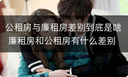公租房与廉租房差别到底是啥 廉租房和公租房有什么差别