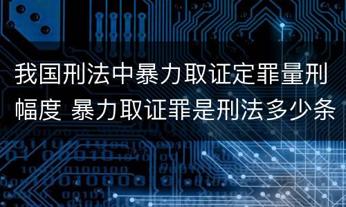 我国刑法中暴力取证定罪量刑幅度 暴力取证罪是刑法多少条