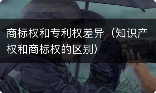 商标权和专利权差异（知识产权和商标权的区别）