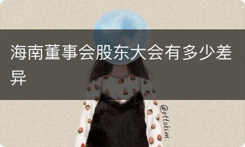 海南董事会股东大会有多少差异