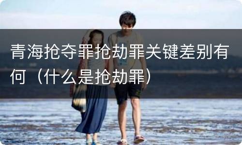 青海抢夺罪抢劫罪关键差别有何（什么是抢劫罪）