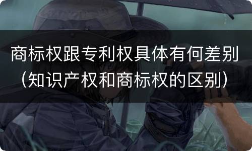 商标权跟专利权具体有何差别（知识产权和商标权的区别）