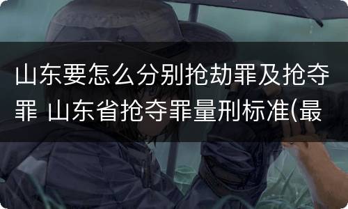 山东要怎么分别抢劫罪及抢夺罪 山东省抢夺罪量刑标准(最新2018