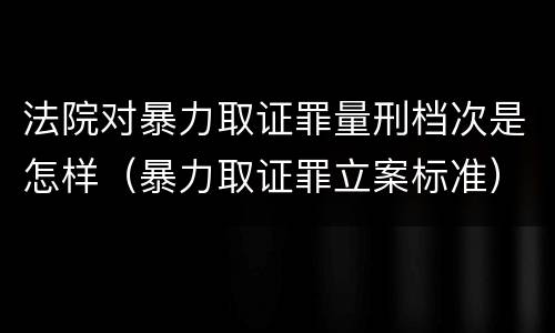 法院对暴力取证罪量刑档次是怎样（暴力取证罪立案标准）