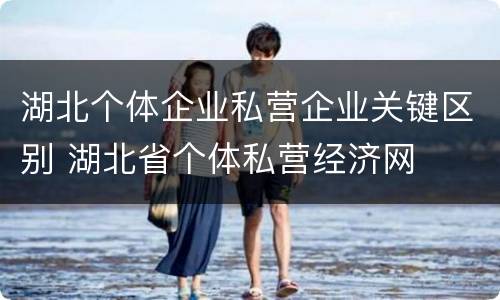湖北个体企业私营企业关键区别 湖北省个体私营经济网