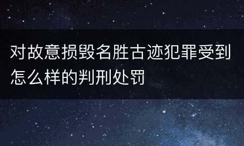 对故意损毁名胜古迹犯罪受到怎么样的判刑处罚