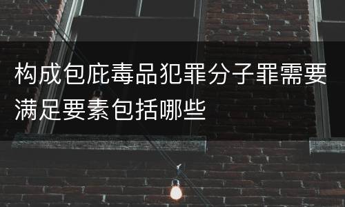构成包庇毒品犯罪分子罪需要满足要素包括哪些