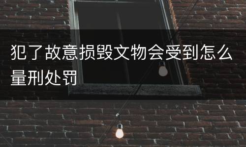 犯了故意损毁文物会受到怎么量刑处罚