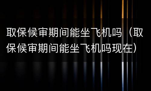 取保候审期间能坐飞机吗（取保候审期间能坐飞机吗现在）