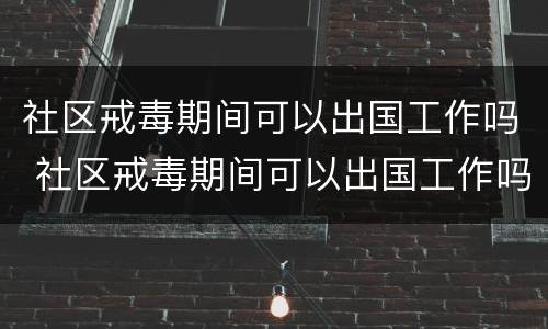 社区戒毒期间可以出国工作吗 社区戒毒期间可以出国工作吗现在