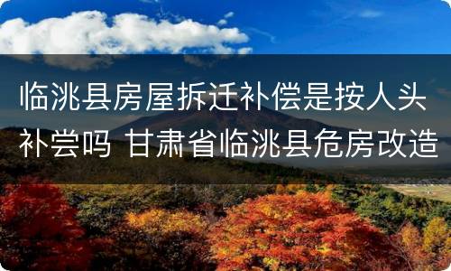 临洮县房屋拆迁补偿是按人头补尝吗 甘肃省临洮县危房改造补