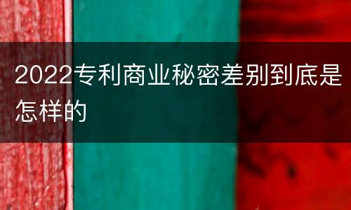 2022专利商业秘密差别到底是怎样的