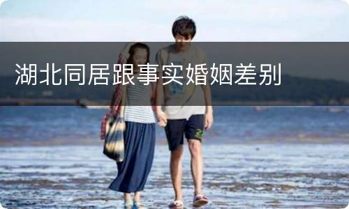 湖北同居跟事实婚姻差别