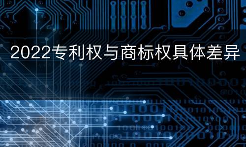2022专利权与商标权具体差异