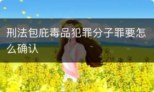 刑法包庇毒品犯罪分子罪要怎么确认