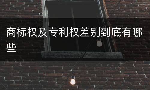商标权及专利权差别到底有哪些