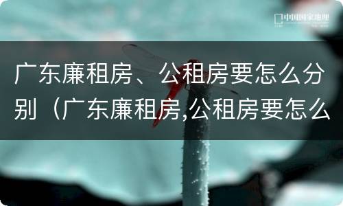 广东廉租房、公租房要怎么分别（广东廉租房,公租房要怎么分别申请）